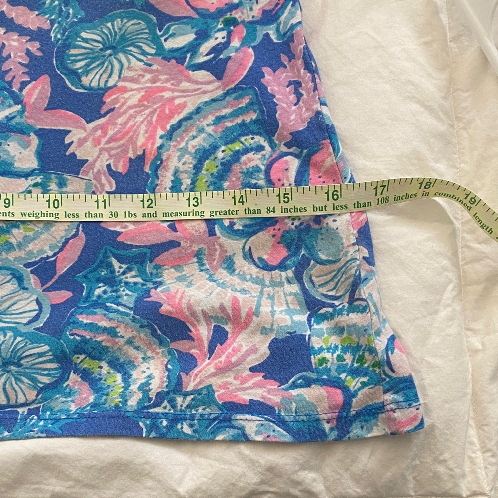 🎈Lilly Pulitzer Girls Mini Kristen Play Dress in Blue and Pink Floral - Picture 12 of 14